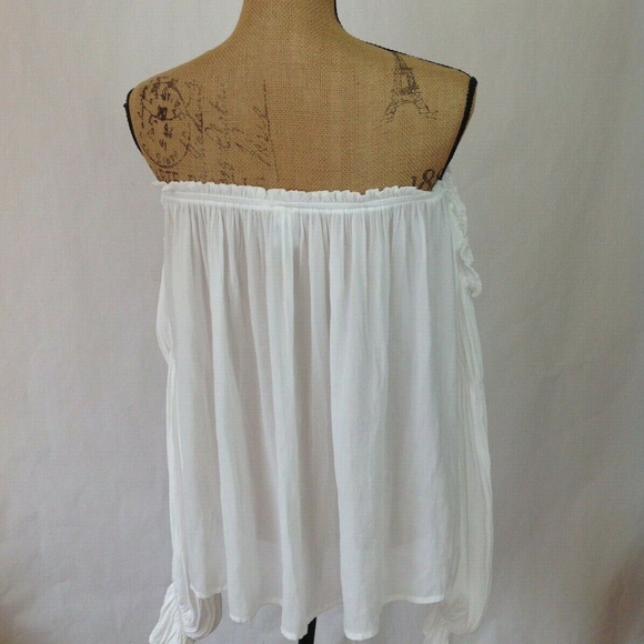 PROMESA Chiffon Ruffled Off The Shoulder Top*Large - Picture 5 of 5